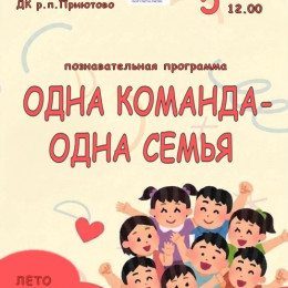 Игровая познавательная программа «Одна команда — одна семья».